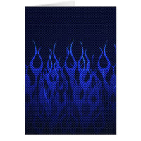 Flammes Blue Racing sur l'impression de fibre de c