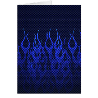 Flammes Blue Racing sur l'impression de fibre de c
