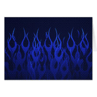 Flammes Blue Racing sur l'impression de fibre de c