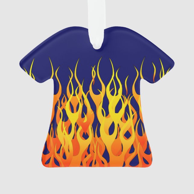 Flammes de course classique sur bleu marine (dos)