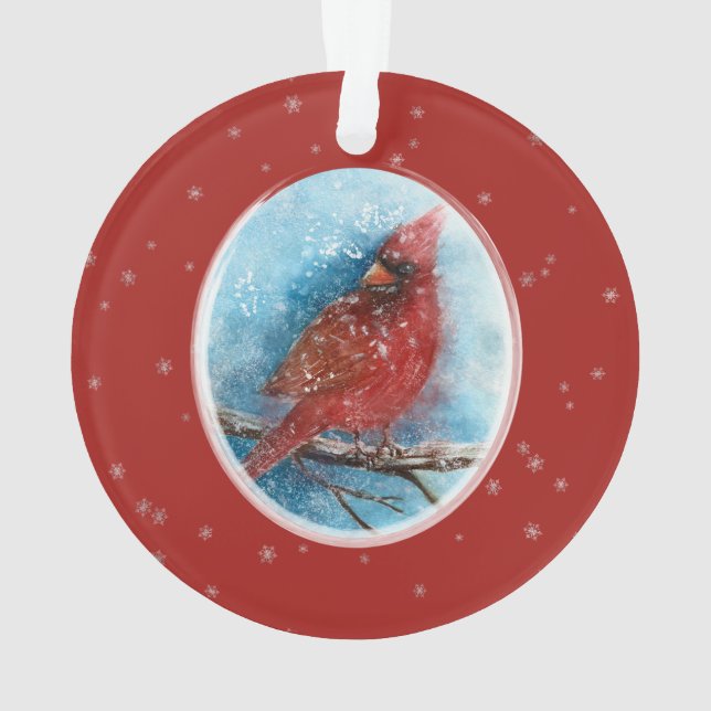 Flammes de neige cardinales de Noël en rouge ou bl (dos)