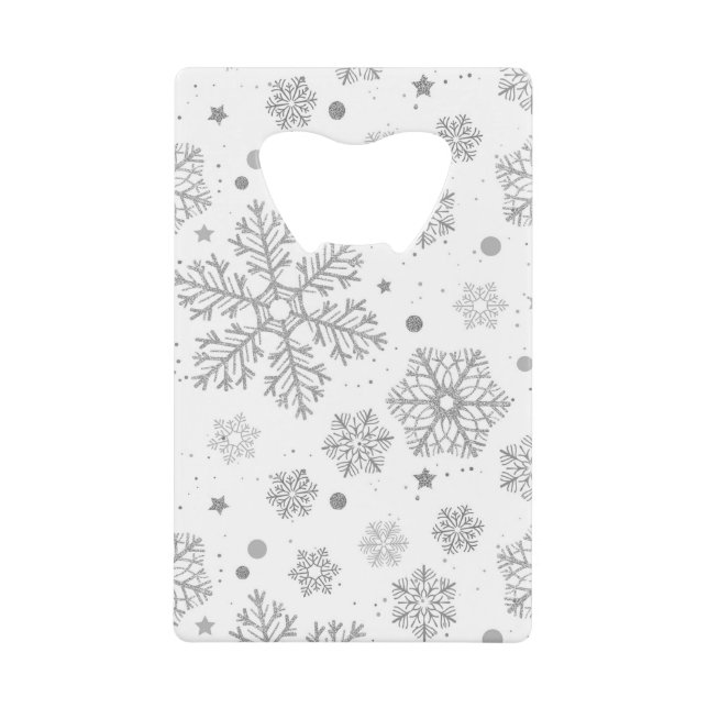 Flammes de neige en argent sur blanc (Devant)