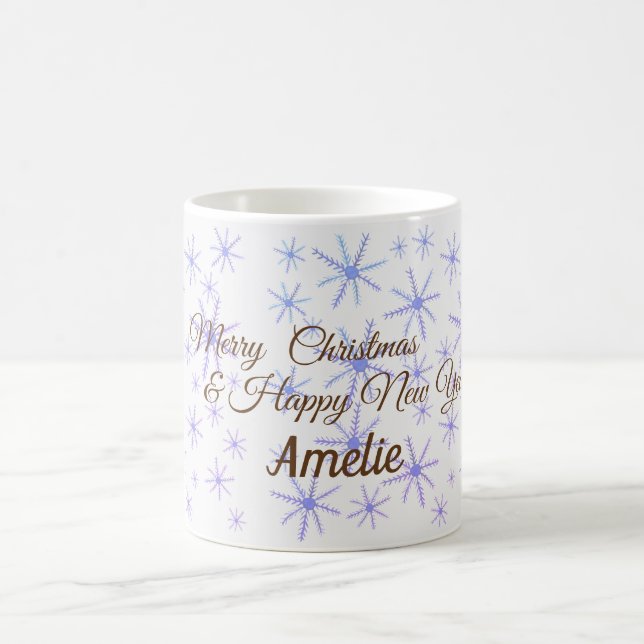 Flammes de neige personnalisées de la Mug de Noël (Centre)