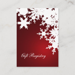 Flammes de neige rouges Cartes d'enregistrement de