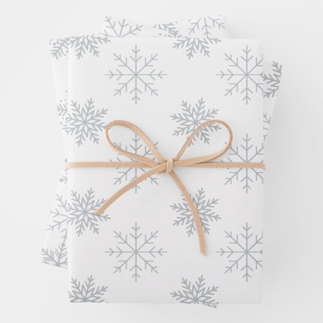 Flammes de neige sur papier d'emballage blanc (En situation)