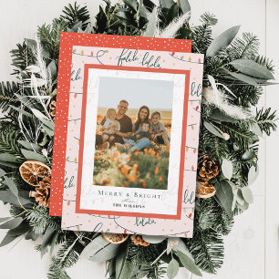 Flammes de Noël de Falalala Carte photo rose