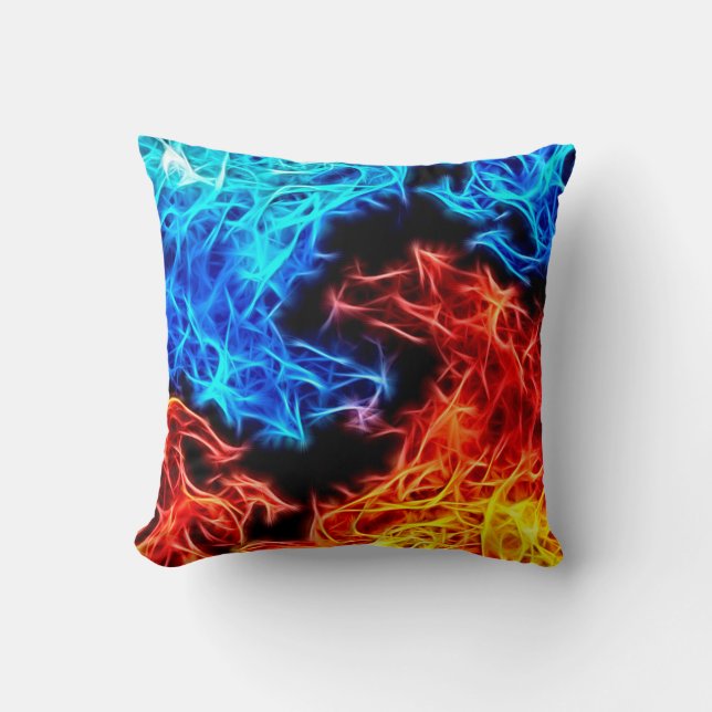 Flammes décoratives - beau coussin de le bien et (Recto)