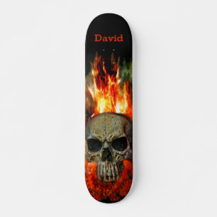 Flammes d'incendie crânien planche de skateboard p