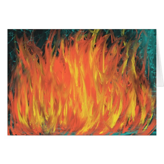 Flammes orange jaune Flammes éclair Inferno Art (Devant horizontal)