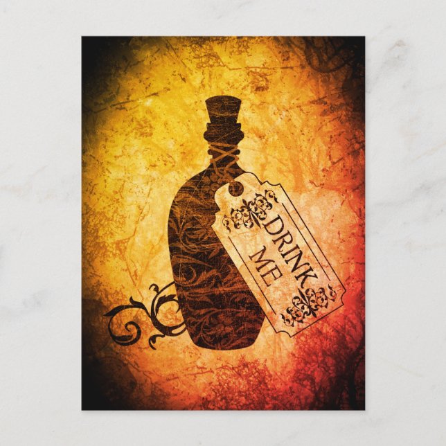 Flammflamme trinken Postkarte (Vorderseite)