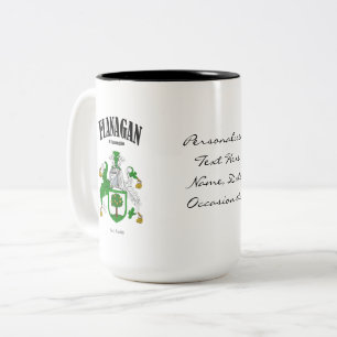 Flanagan Familienwappen, Übersetzung und Bedeutun Zweifarbige Tasse