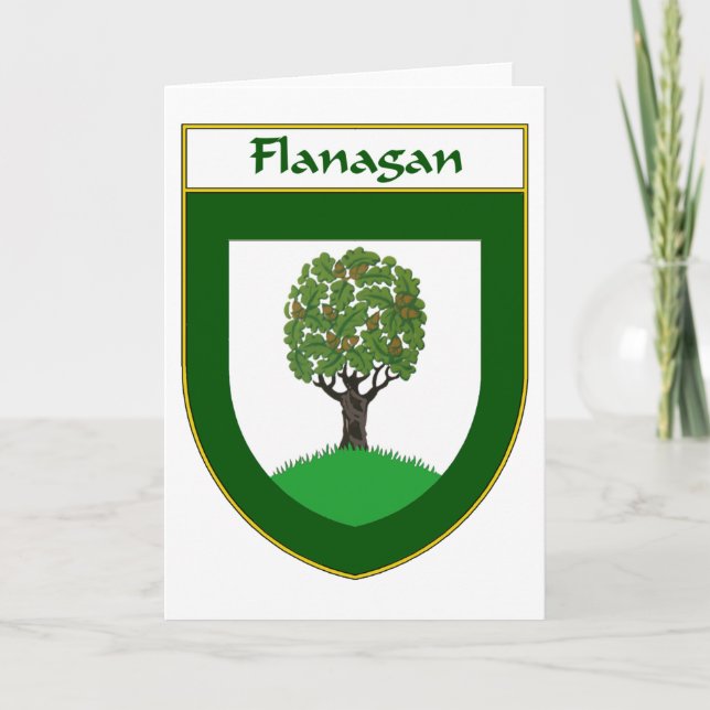 Flanagan-Wappen/Familienwappen Feiertagskarte (Vorderseite)