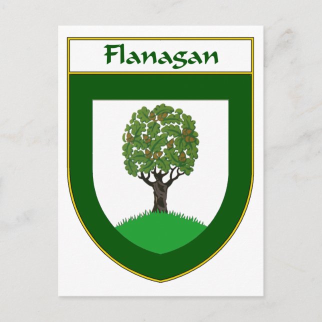 Flanagan-Wappen/Familienwappen Postkarte (Vorderseite)