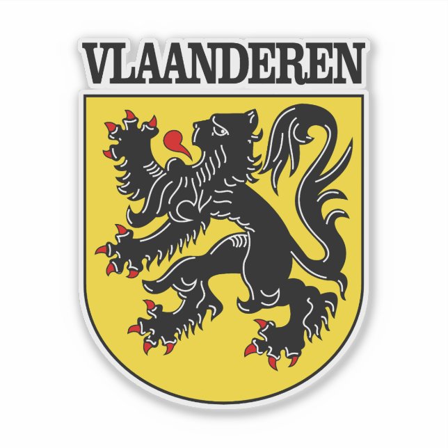 Flandern Aufkleber (Vorderseite)