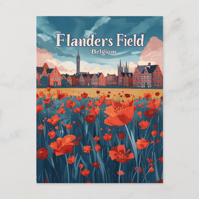 Flandern Field Belgien Postkarte (Vorderseite)