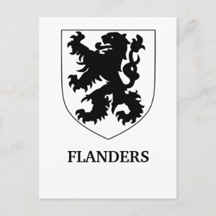 Flandern-Löwe Grafikdesign Kunst Postkarte