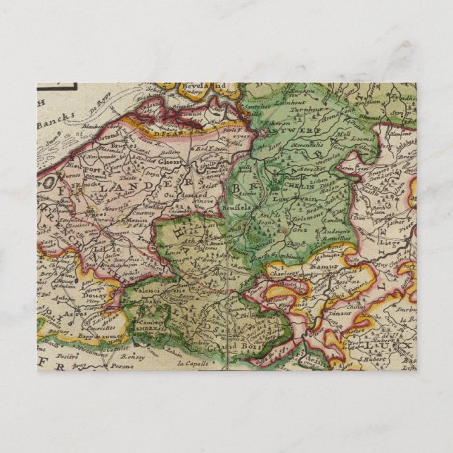 Flandern oder die österreichischen Niederlande Postkarte (Vorderseite)