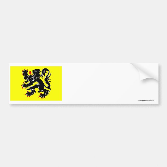 Flandern-Regions-Flagge Autoaufkleber (Vorne)