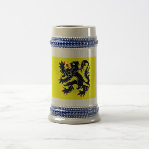 Flandern-Regions-Flagge Bierglas