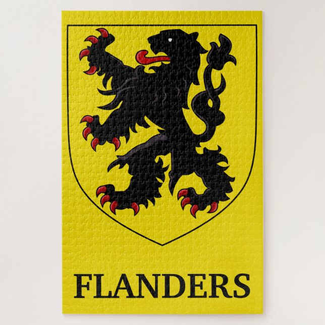 Flandern Wappen Heraldischer Löwe (Vertikal)