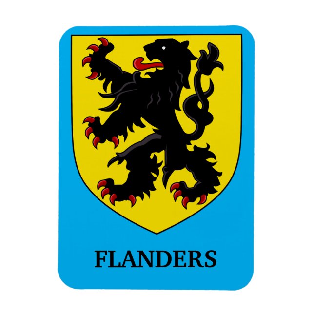 Flandern Wappen Heraldischer Löwe Magnet (Vertikal)