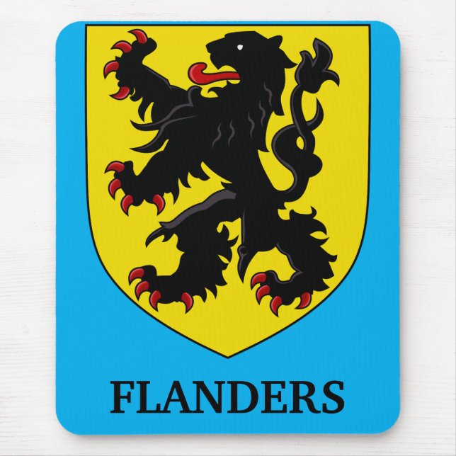 Flandern Wappen Heraldischer Löwe Mousepad (Vorne)