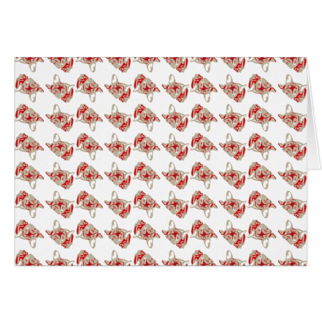Flanel farbiges Bulldogmuster (Vorderseite (Horizontal))