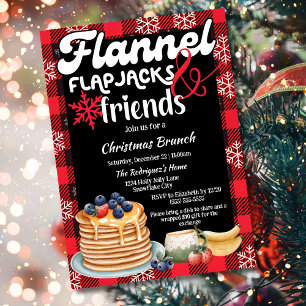Flanell-Flapjacks und Freunde Weihnachtsbrunch Einladung