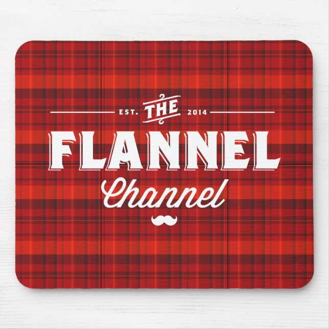 Flanell-Kanal-Logo "Maus kariert " Mousepad (Vorne)