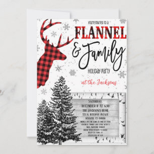 Flanell und Familienfeier Einladung