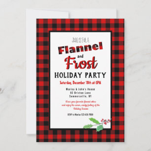 Flanell- und Frost-Feierparty-Einladung Einladung