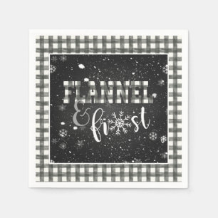 Flanell- und Frost-Papier-Serviette - Weiß - Schne Serviette