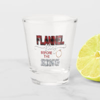 Flanell vor dem Ring-Shot-Glas - rot