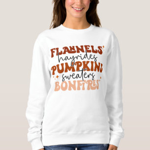 Flanellhemden Heuwagen Kürbisse Pullover Lagerfeue