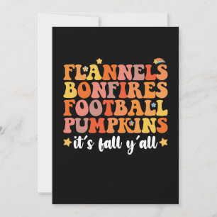Flanellhemden Lagerfeuer Football Kürbisse Es ist Einladung
