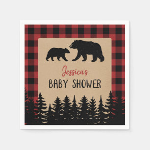 Flannel Adventure Bear Babydusche Dekoration Serviette