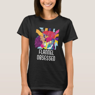Flannel besessen Bisexueller Regenbogen Pride Bise T-Shirt