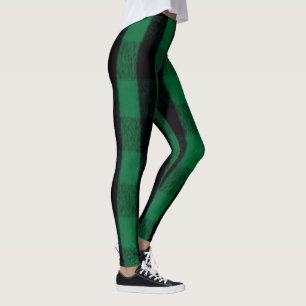 Flannel Buffalo Kariert Grüne Lumberjack-Textur Leggings