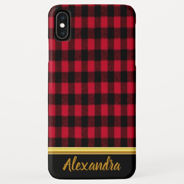 Flannel Buffalo Karierte Lumberjack-Textur Case-Mate iPhone Hülle (Rückseite)