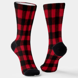 Flannel Buffalo Karierte Lumberjack-Textur Socken