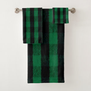 Flannel Buffalo Plaid Texture de bûcheron vert