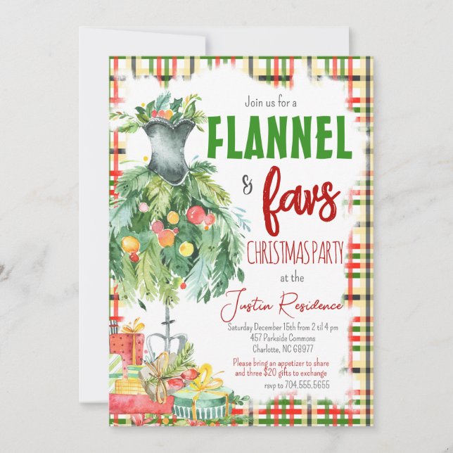 Flannel & Favoris Chose invitation Noël (Devant)
