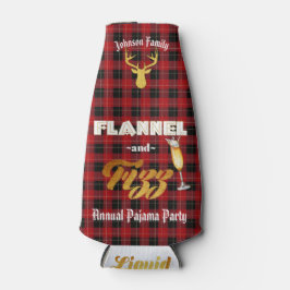 Flannel & Fizz Red|Black Kariert|Gold Foil Urlaub Flaschenkühler