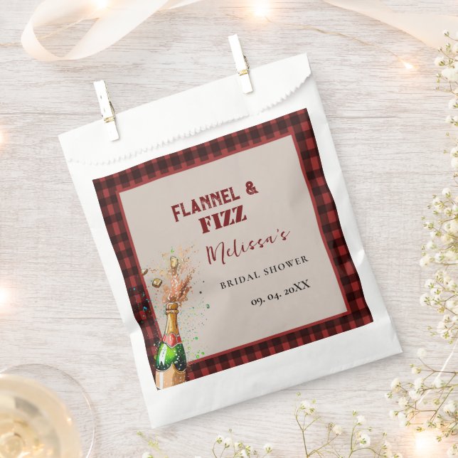Flannel & fizz Winterrot & schwarz Brautparty Geschenktütchen (Ausgeschnitten)
