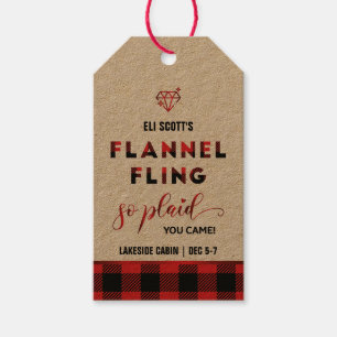 Flannel Fling Personalisiert Vielen Dank für Ihr I Geschenkanhänger