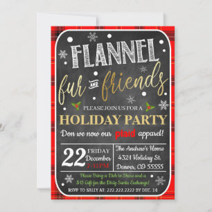 Flannel Fourrure & Amis Noël Invitation