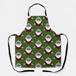 Flannel Holiday Gnome Muster Schürze