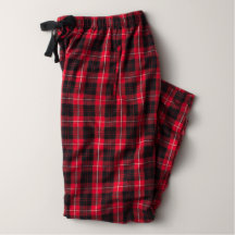 Flannel Women's Pajama Pants in Rot und Schwarz
