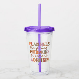 Flannels Pumpkins Bonfire Acryltrinkbecher