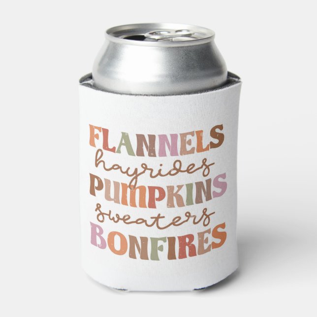 Flannels Pumpkins Bonfire Dosenkühler (Kanne Vorderseite)